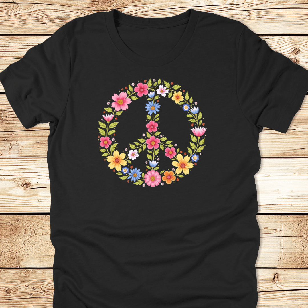 Peace In Flowers T-shirt - Ramblin Road