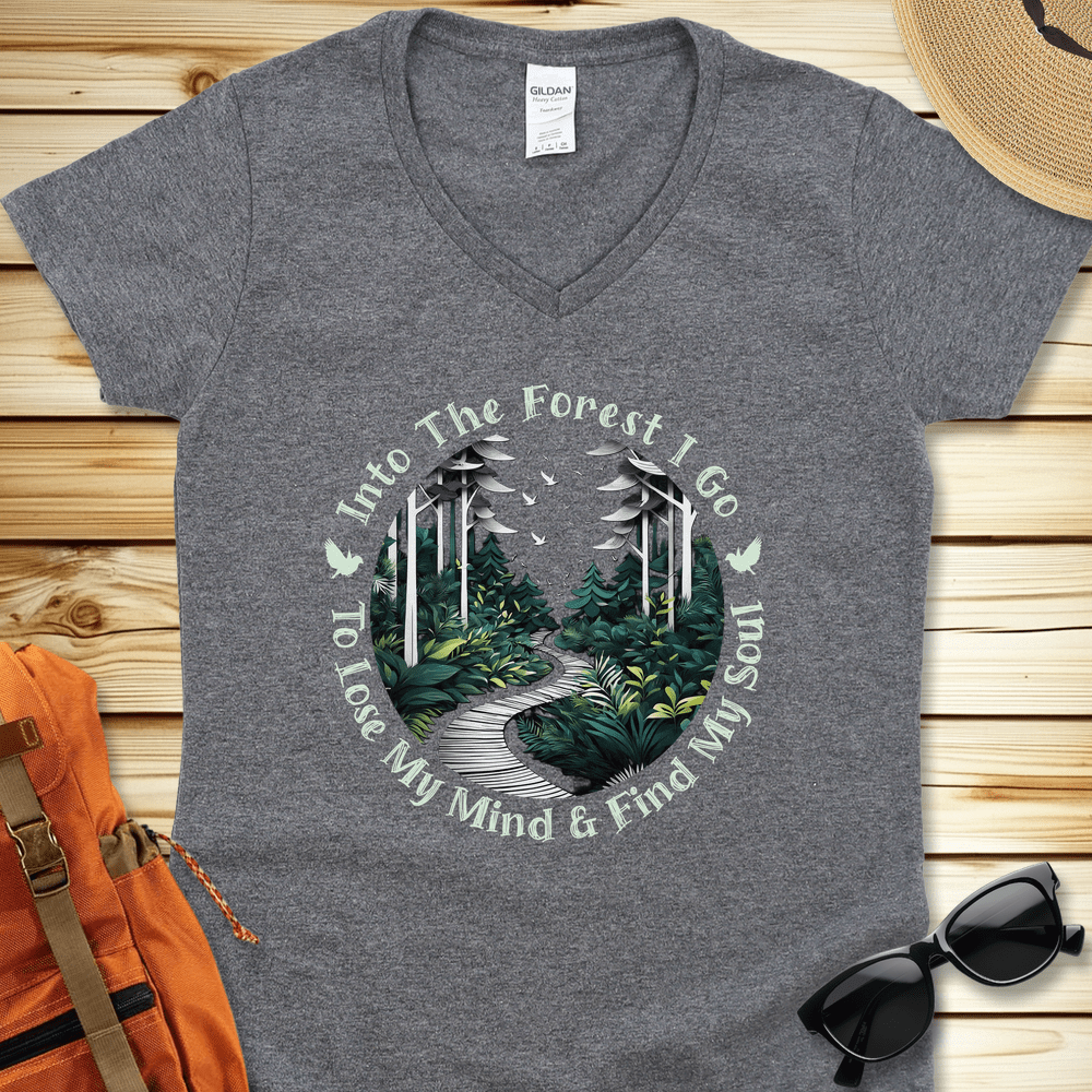 Into The Forest I Go V-Neck Tshirt