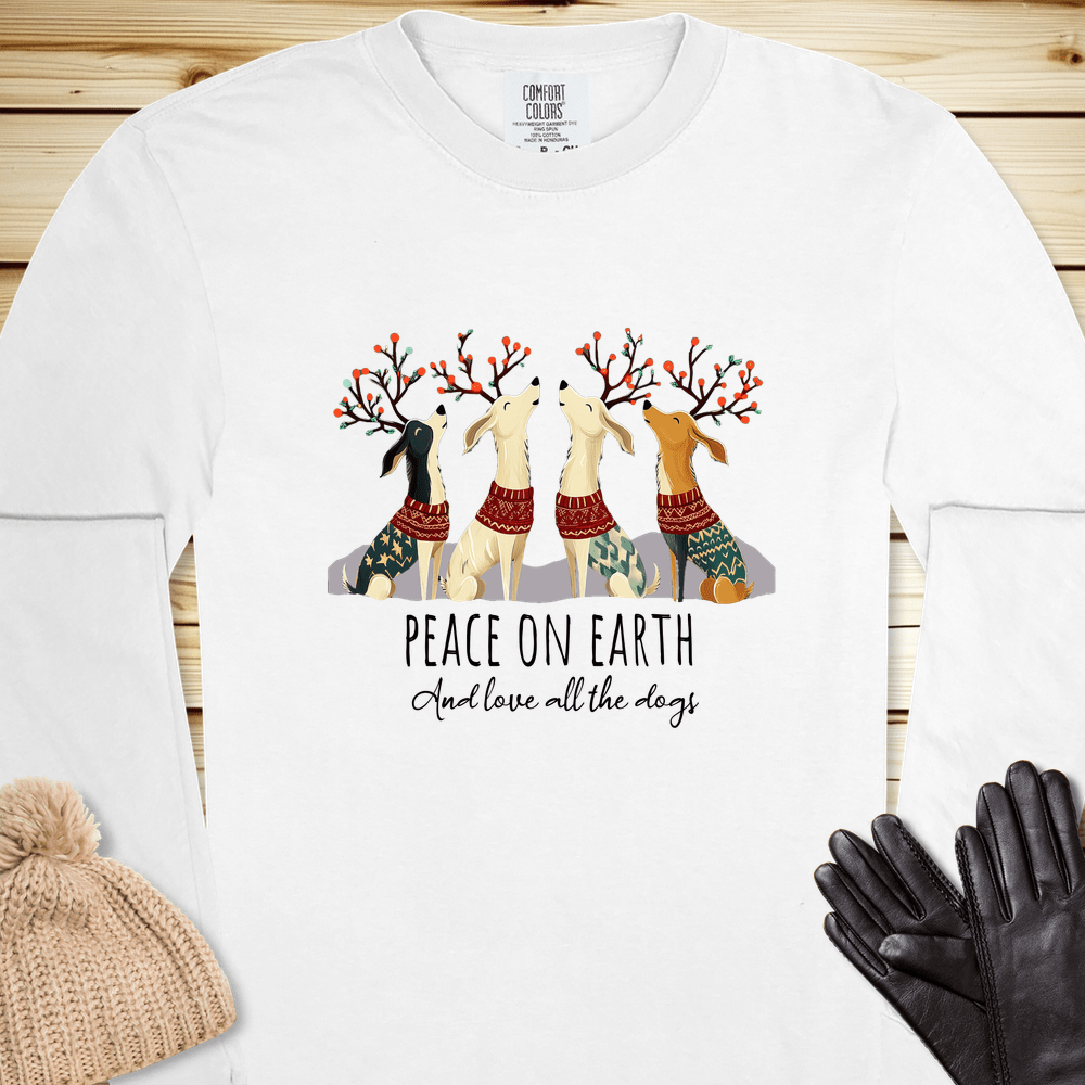 Holiday Singing Dogs Long Sleeve Tshirt