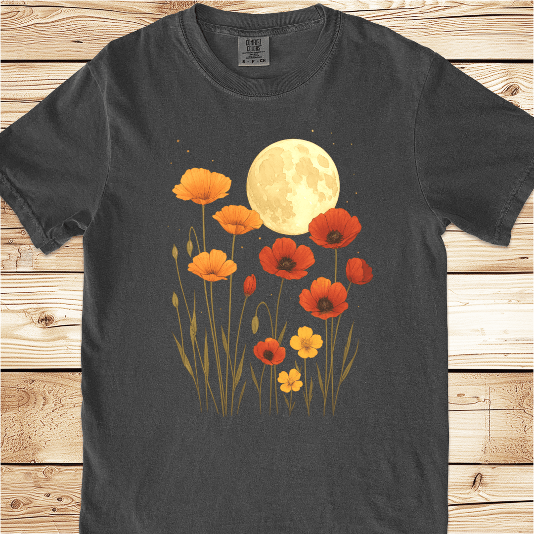 Poppies In The Moonlight Relaxed Fit Tee - Ramblin Road