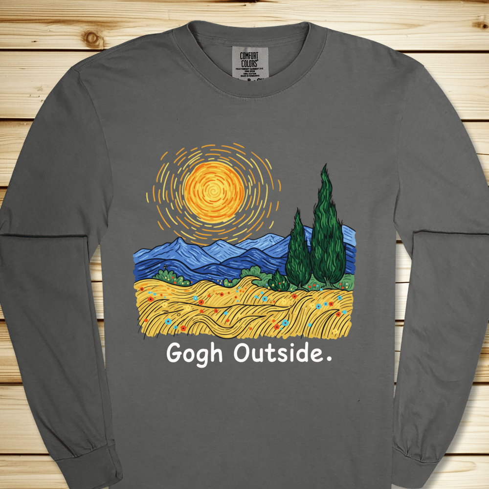 Gogh Outside Wheatfield Long Sleeve Tshirt - Ramblin Road
