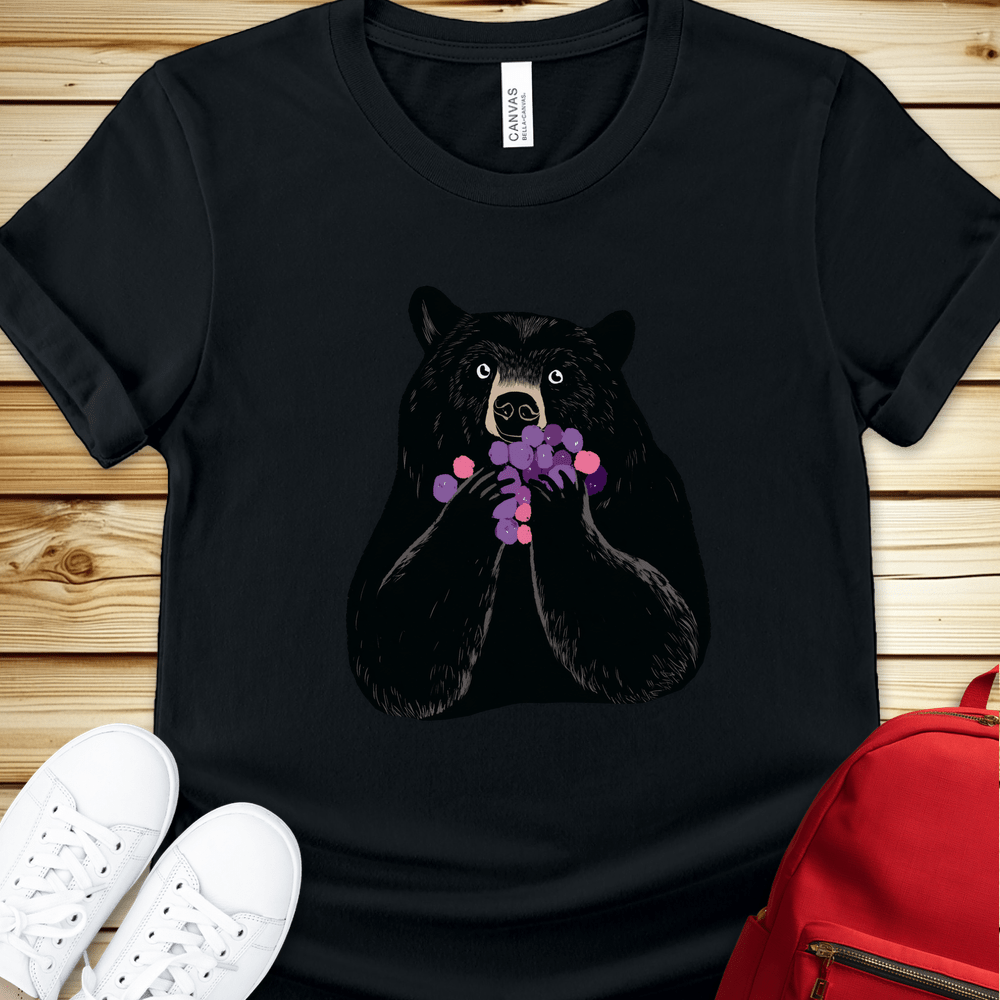 Blueberry Bear Tshirt - Black