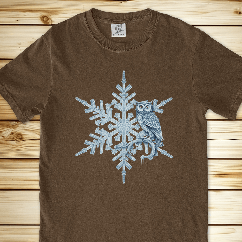2282 Woodland Snowflake Relaxed Fit Tee - Espresso