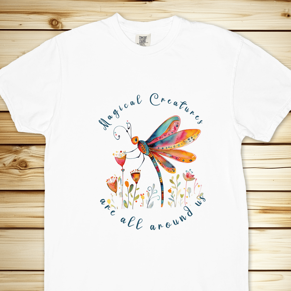 1935 Magical Dragonfly Relaxed Fit Tee - White