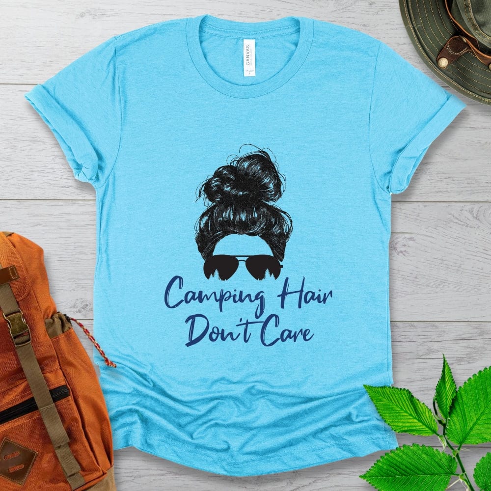 Camping Hair Don't Care Tshirt