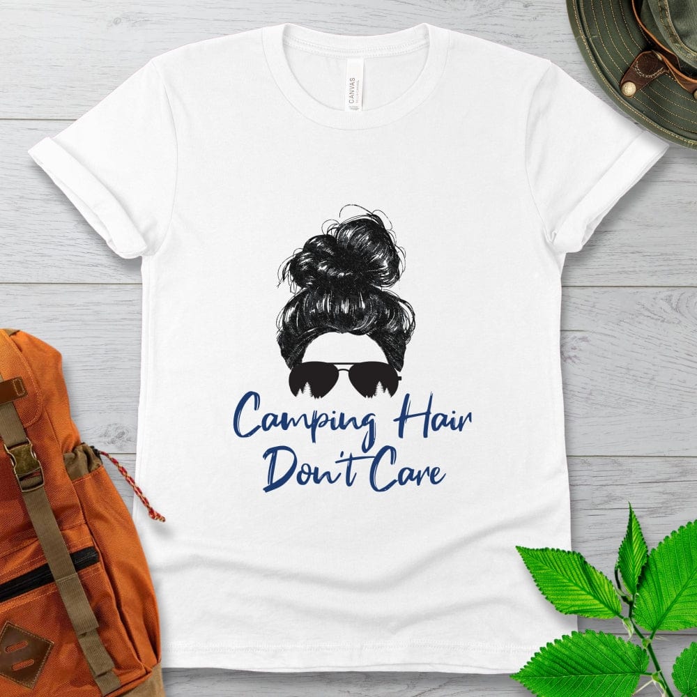 Camping Hair Don't Care Tshirt