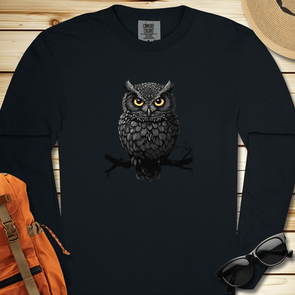 Black Owl Long Sleeve Tshirt