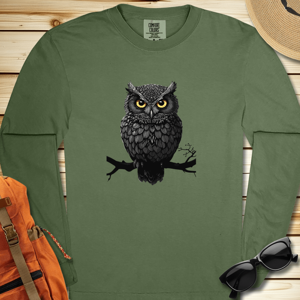 Black Owl Long Sleeve Tshirt