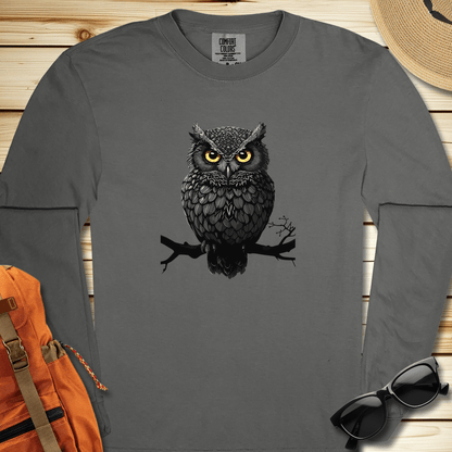 Black Owl Long Sleeve Tshirt