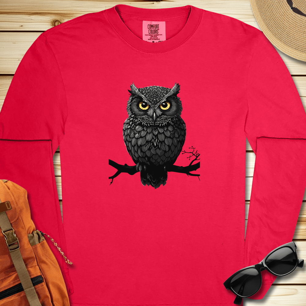 Black Owl Long Sleeve Tshirt