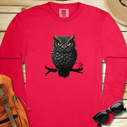 Black Owl Long Sleeve Tshirt