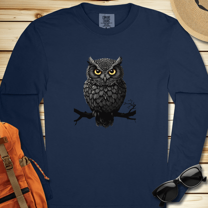 Black Owl Long Sleeve Tshirt