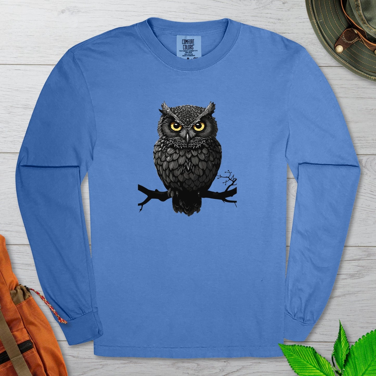 Black Owl Long Sleeve Tshirt