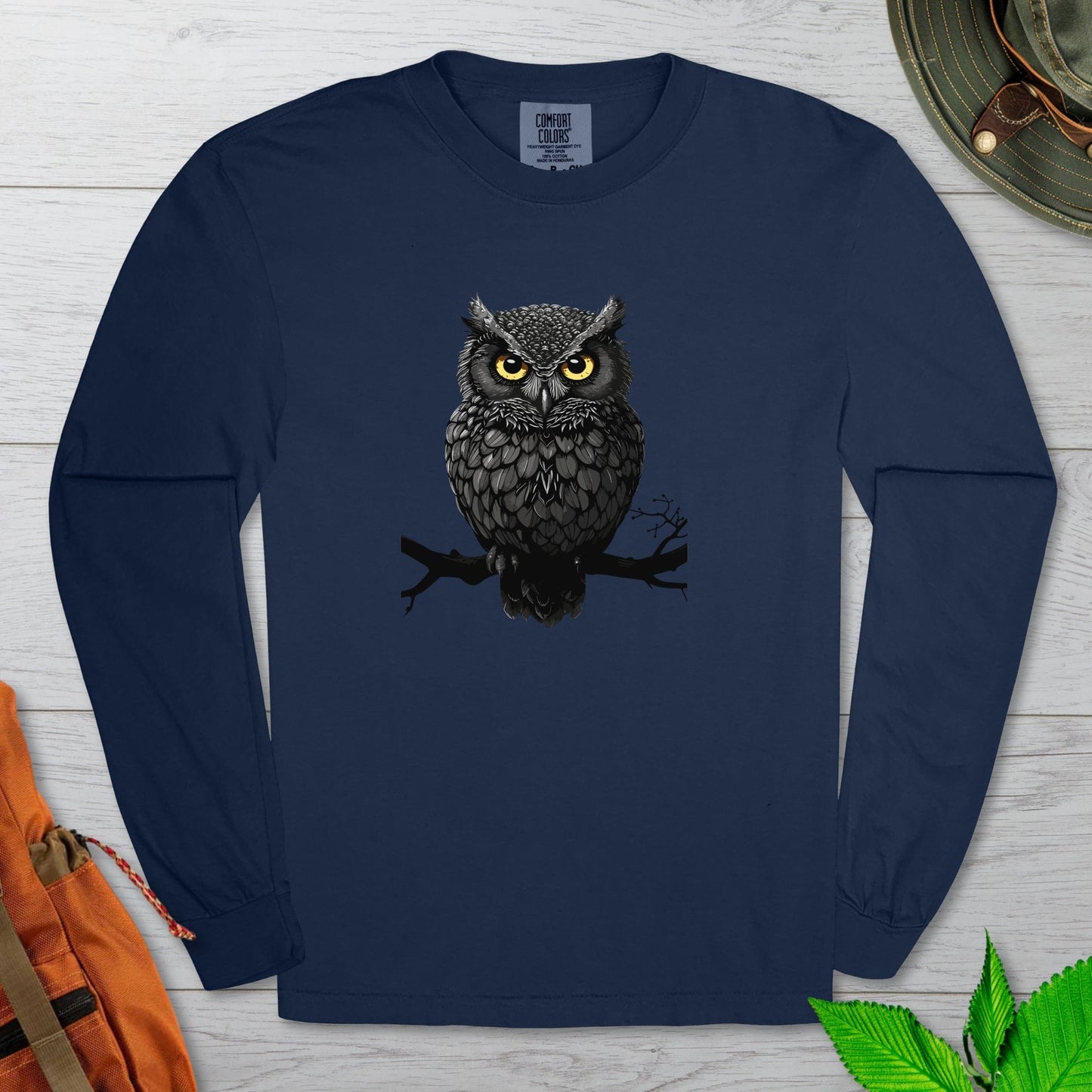 Black Owl Long Sleeve Tshirt