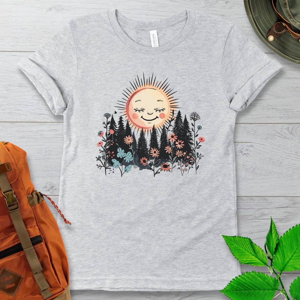 Smiling Sun and Flowers Tshirt