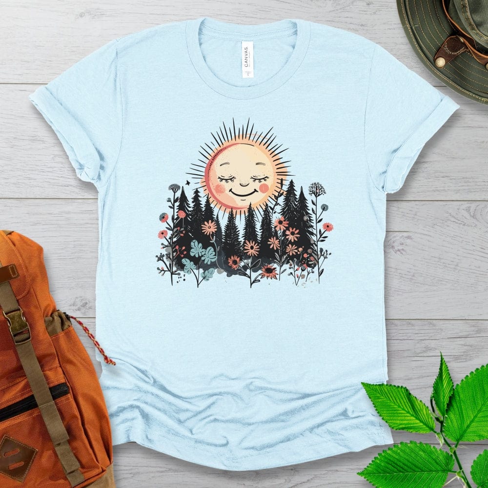 Smiling Sun and Flowers Tshirt