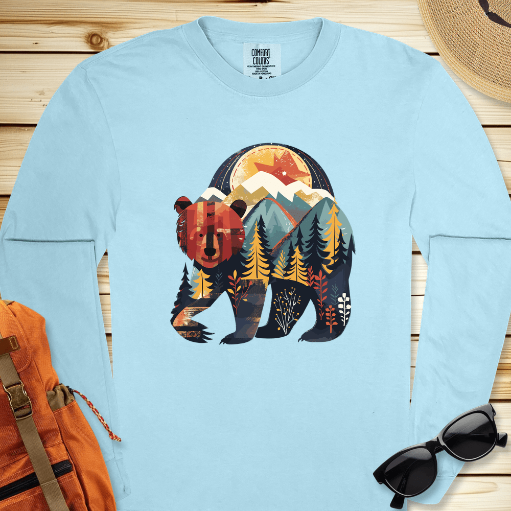 Bear In The Woods Long Sleeve Tshirt