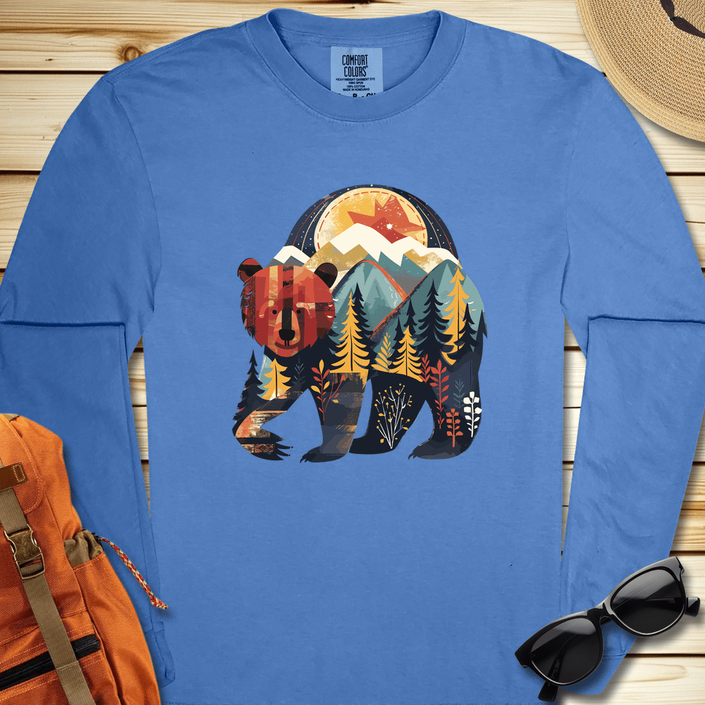 Bear In The Woods Long Sleeve Tshirt