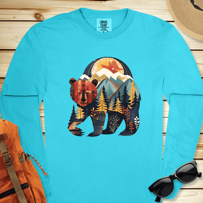 Bear In The Woods Long Sleeve Tshirt