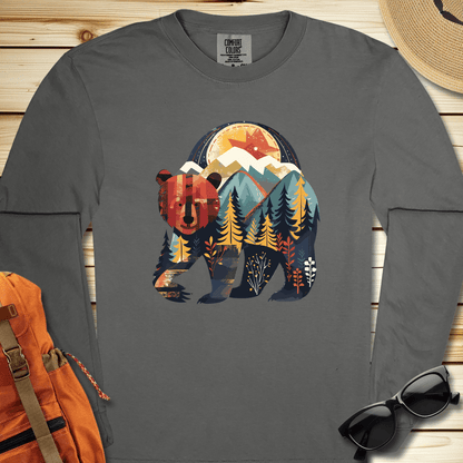 Bear In The Woods Long Sleeve Tshirt