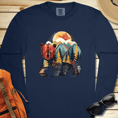 Bear In The Woods Long Sleeve Tshirt