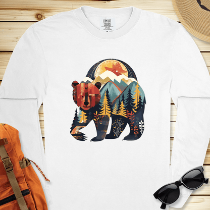 Bear In The Woods Long Sleeve Tshirt