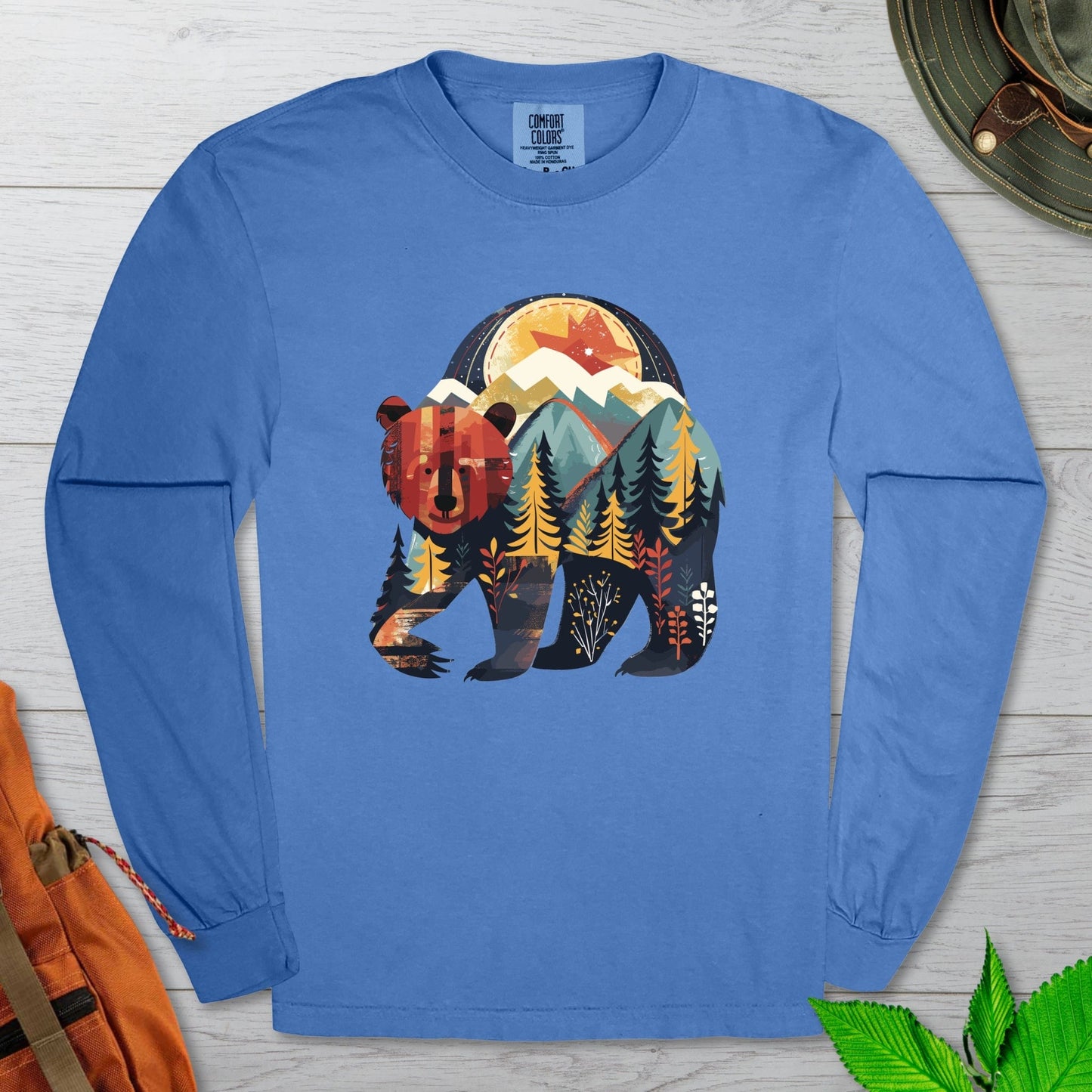 Bear In The Woods Long Sleeve Tshirt