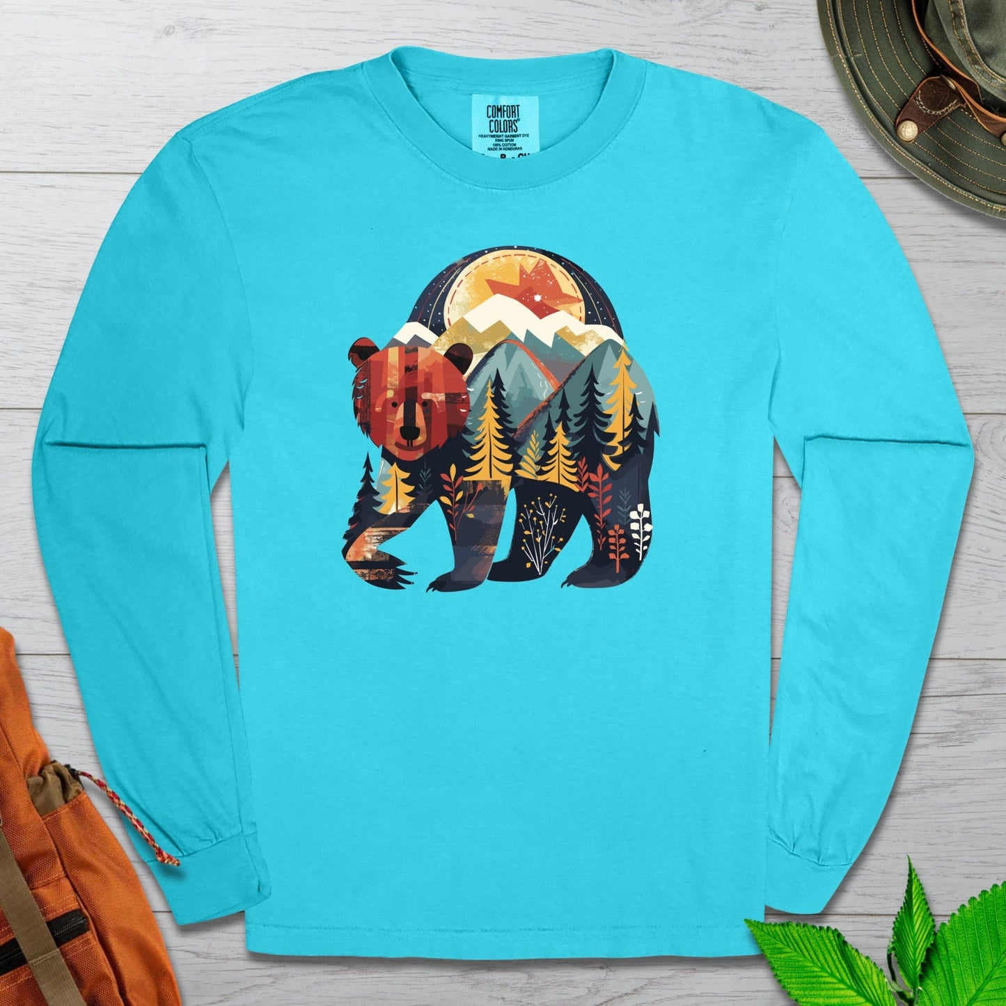 Bear In The Woods Long Sleeve Tshirt