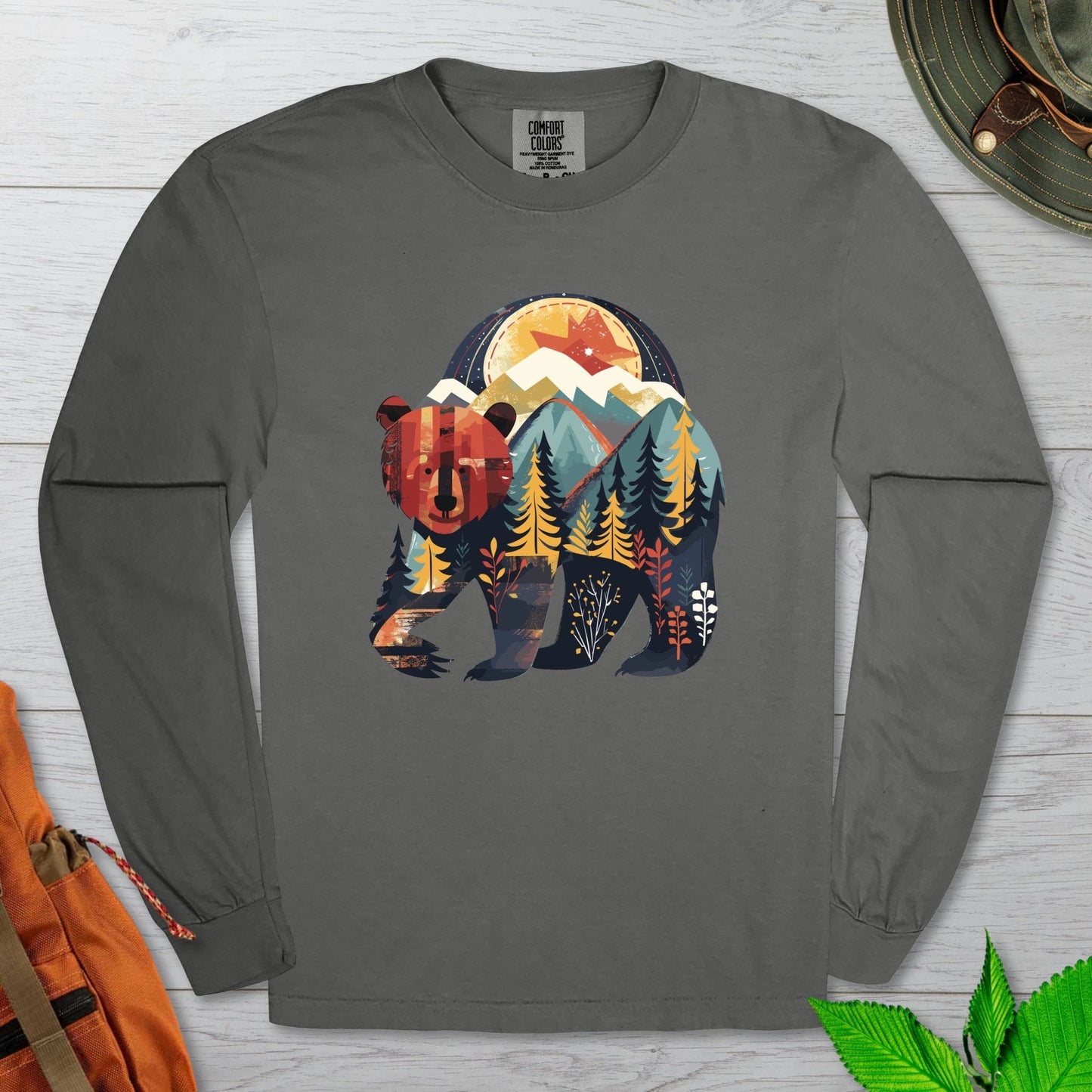 Bear In The Woods Long Sleeve Tshirt