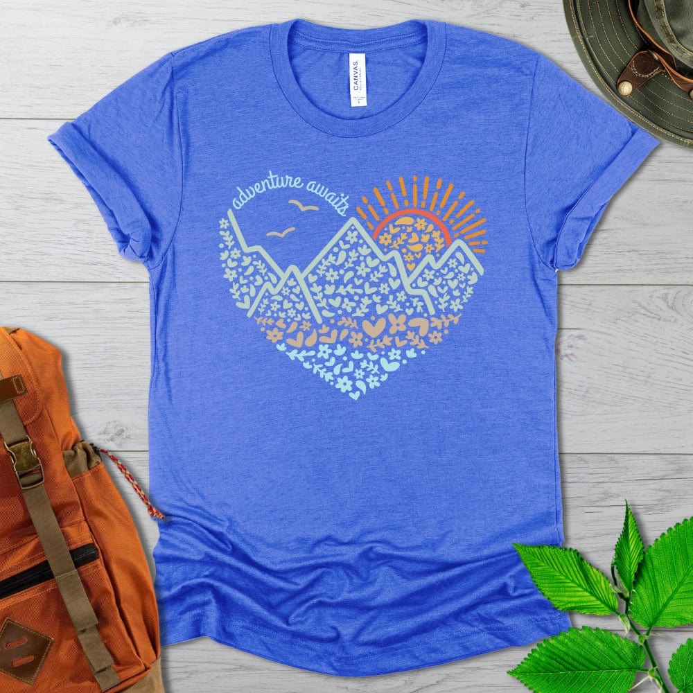 Adventure Awaits Heart Tshirt