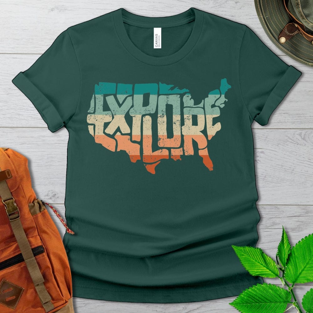 Explore the US Retro Tshirt