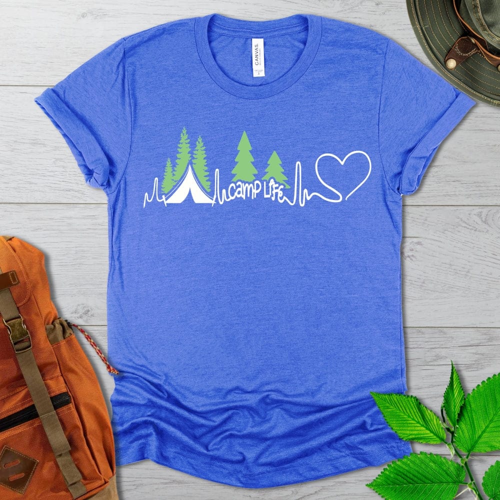 Camp Life EKG Tshirt in Dark Colors