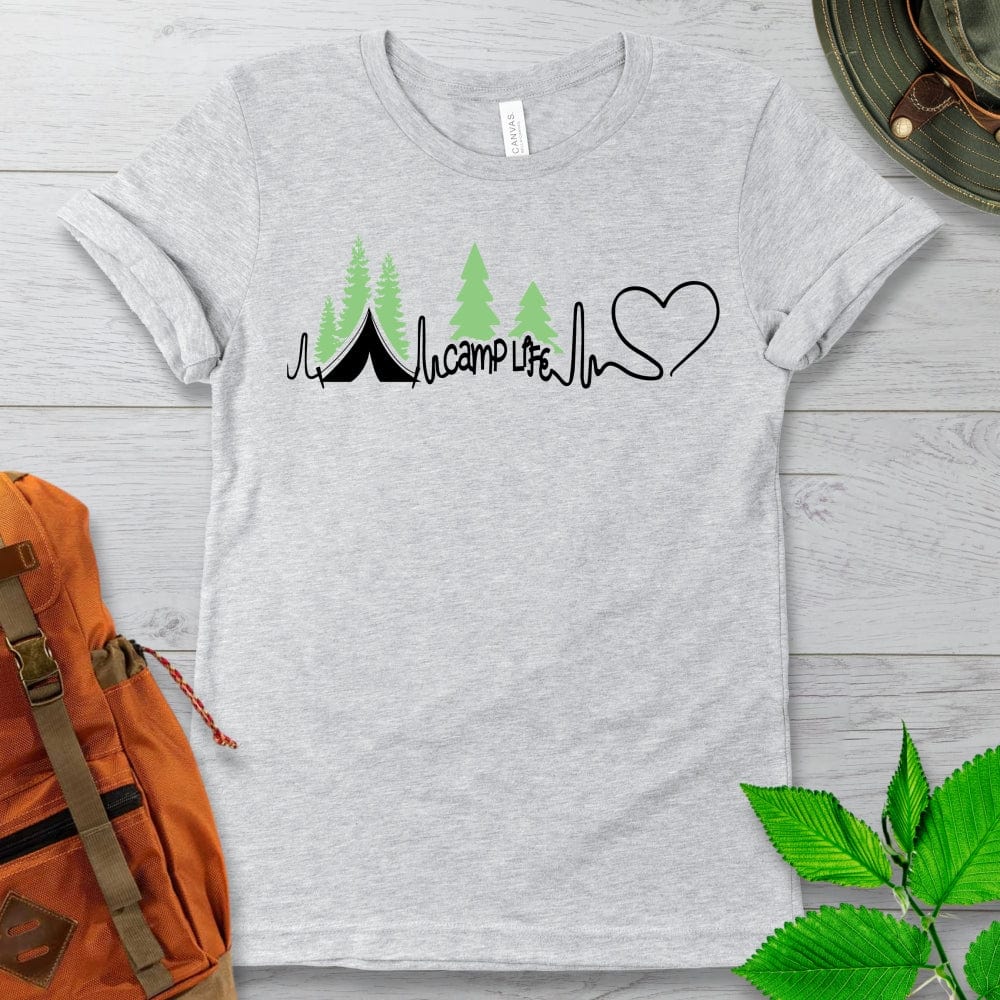 Camp Life EKG Tshirt in Light Colors