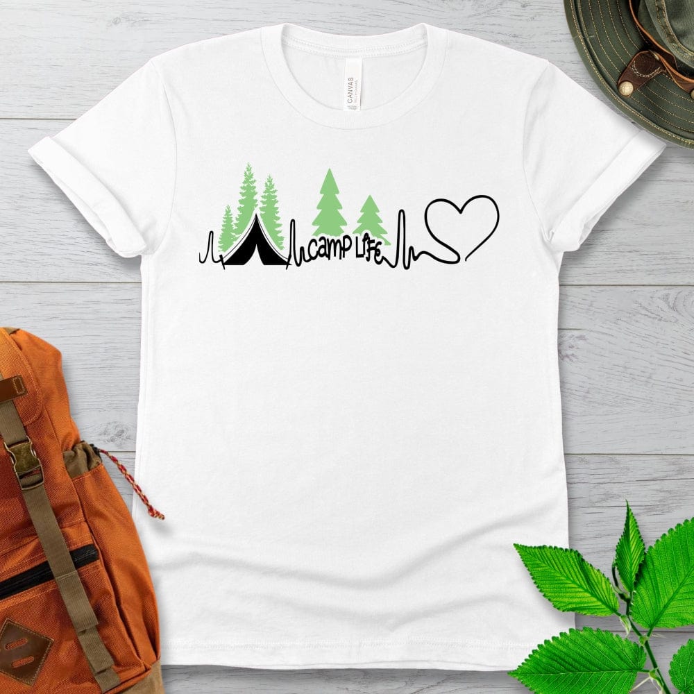 Camp Life EKG Tshirt in Light Colors