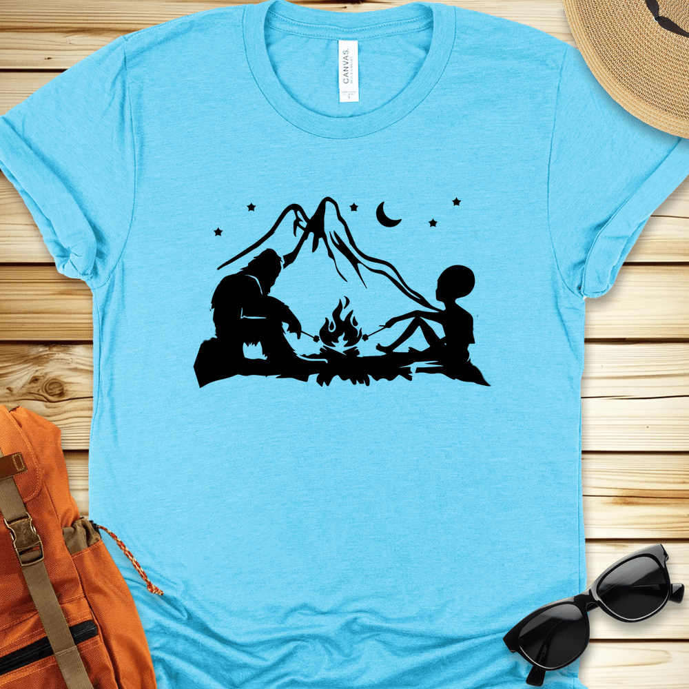 Alien Yeti Campfire Tshirt