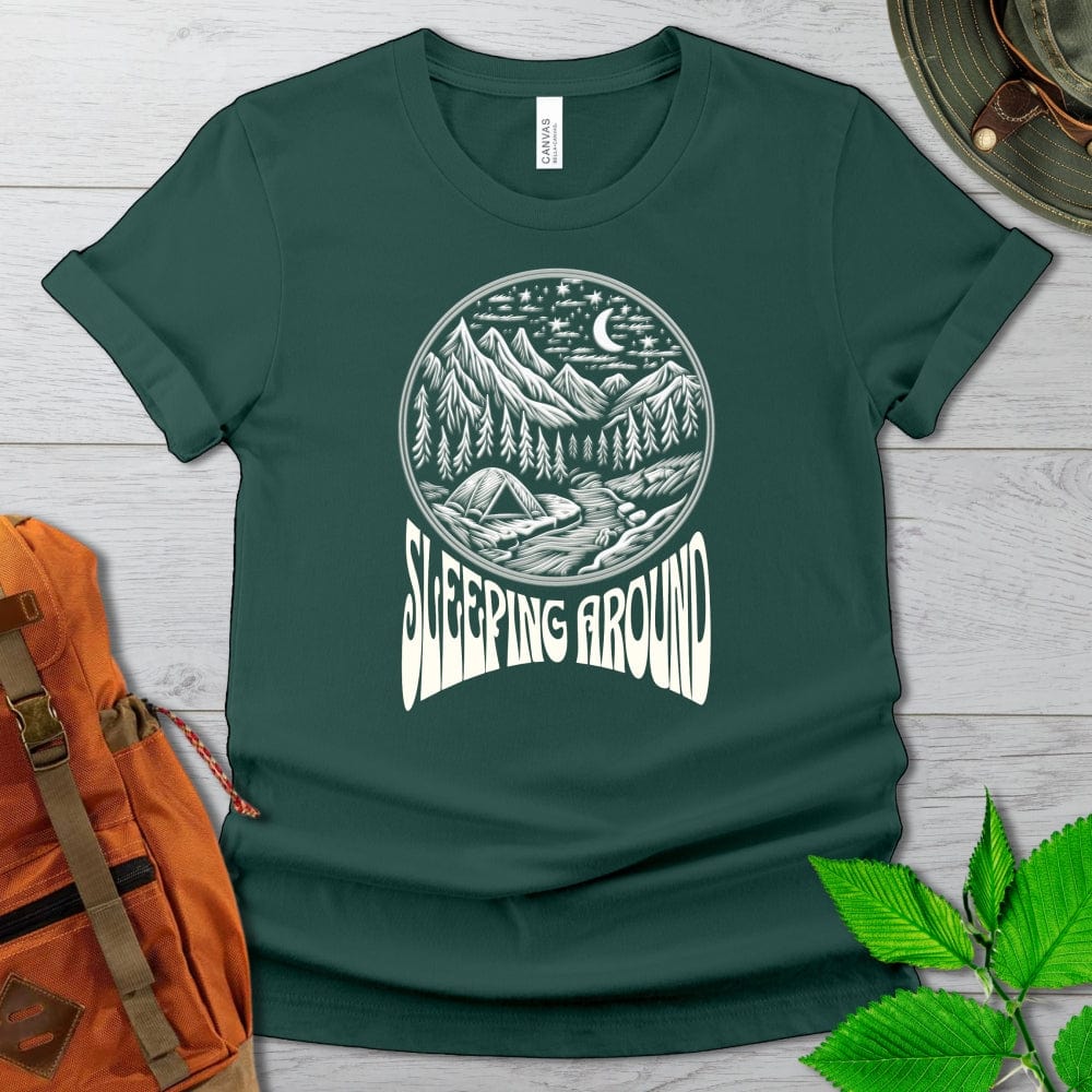 Sleeping Around Camping Tshirt