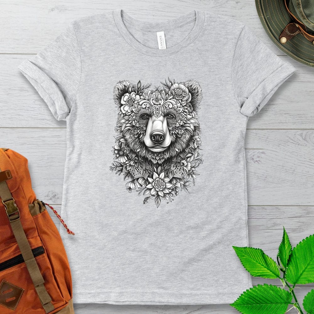 Mandala Line Art Bear Tshirt