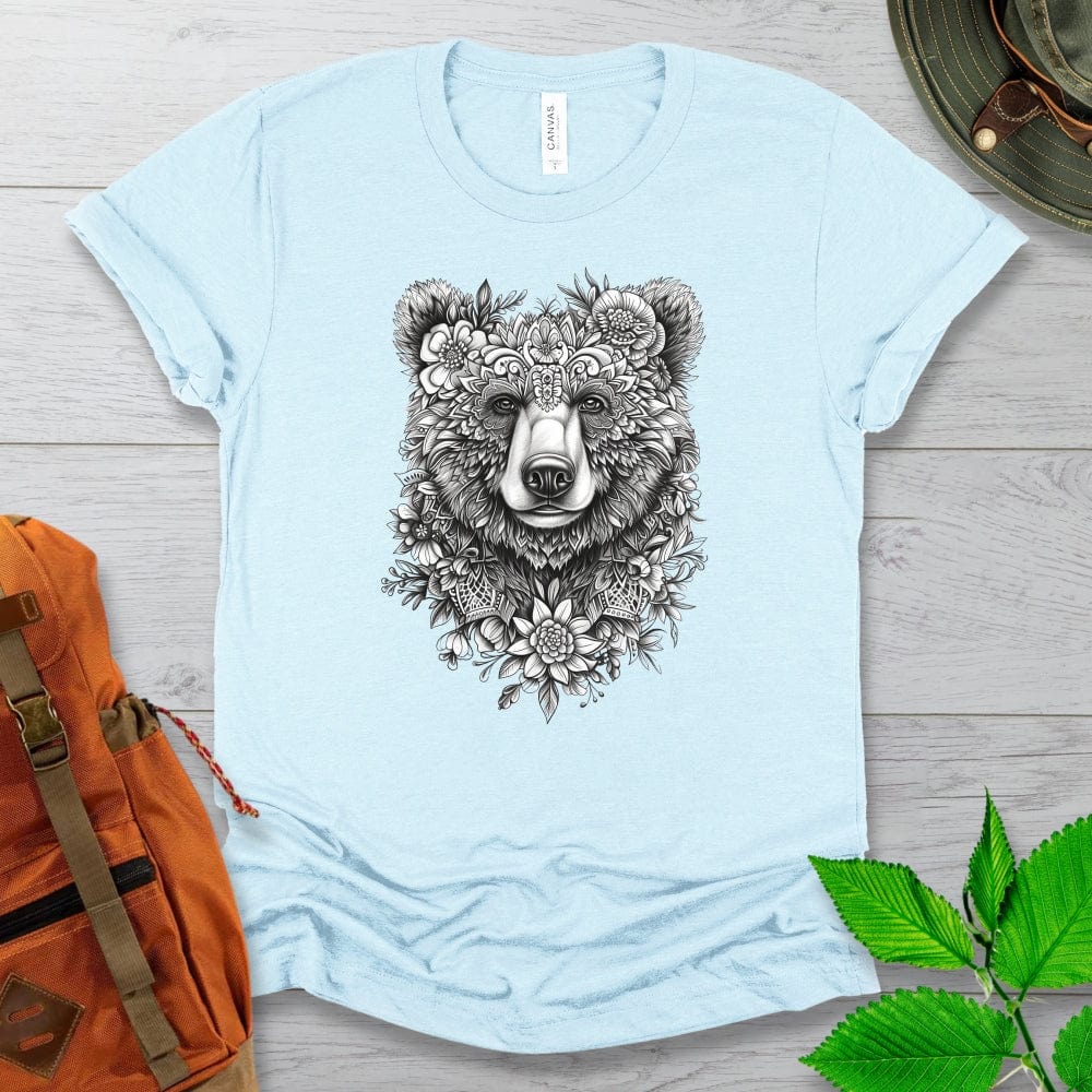 Mandala Line Art Bear Tshirt