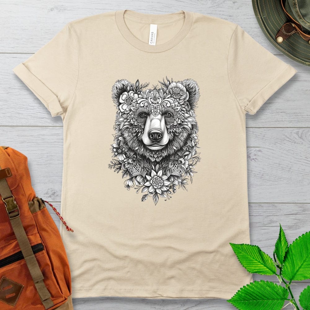 Mandala Line Art Bear Tshirt