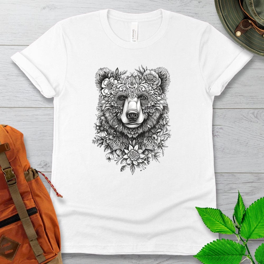 Mandala Line Art Bear Tshirt