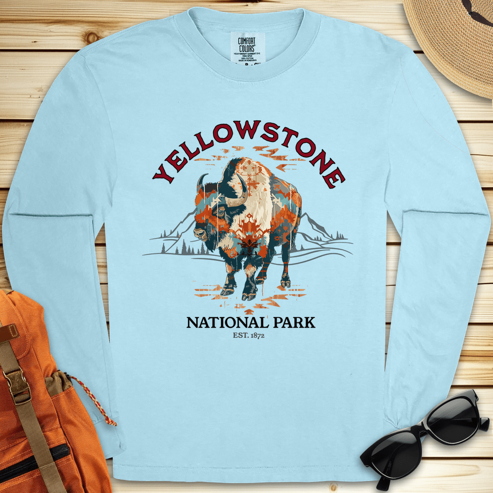 Yellowstone National Park Bison Long Sleeve Tshirt