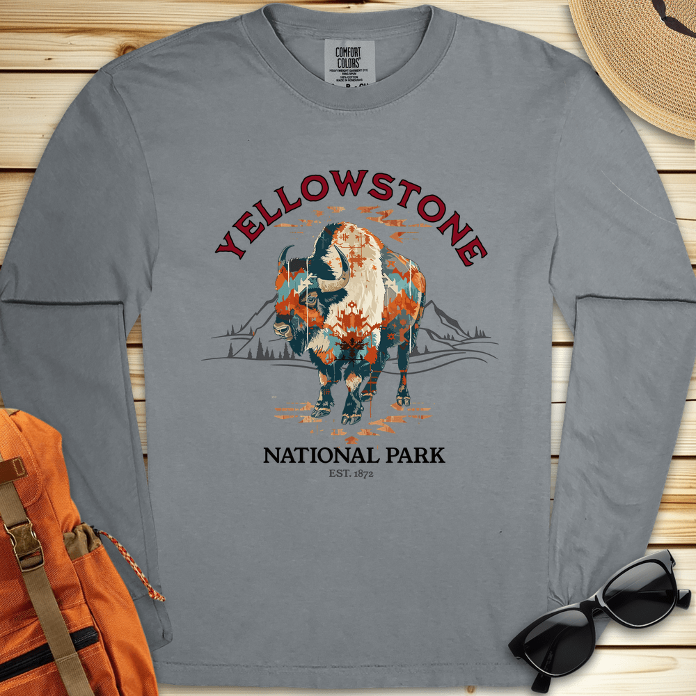 Yellowstone National Park Bison Long Sleeve Tshirt