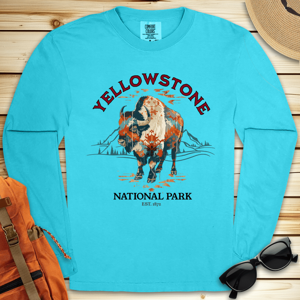 Yellowstone National Park Bison Long Sleeve Tshirt