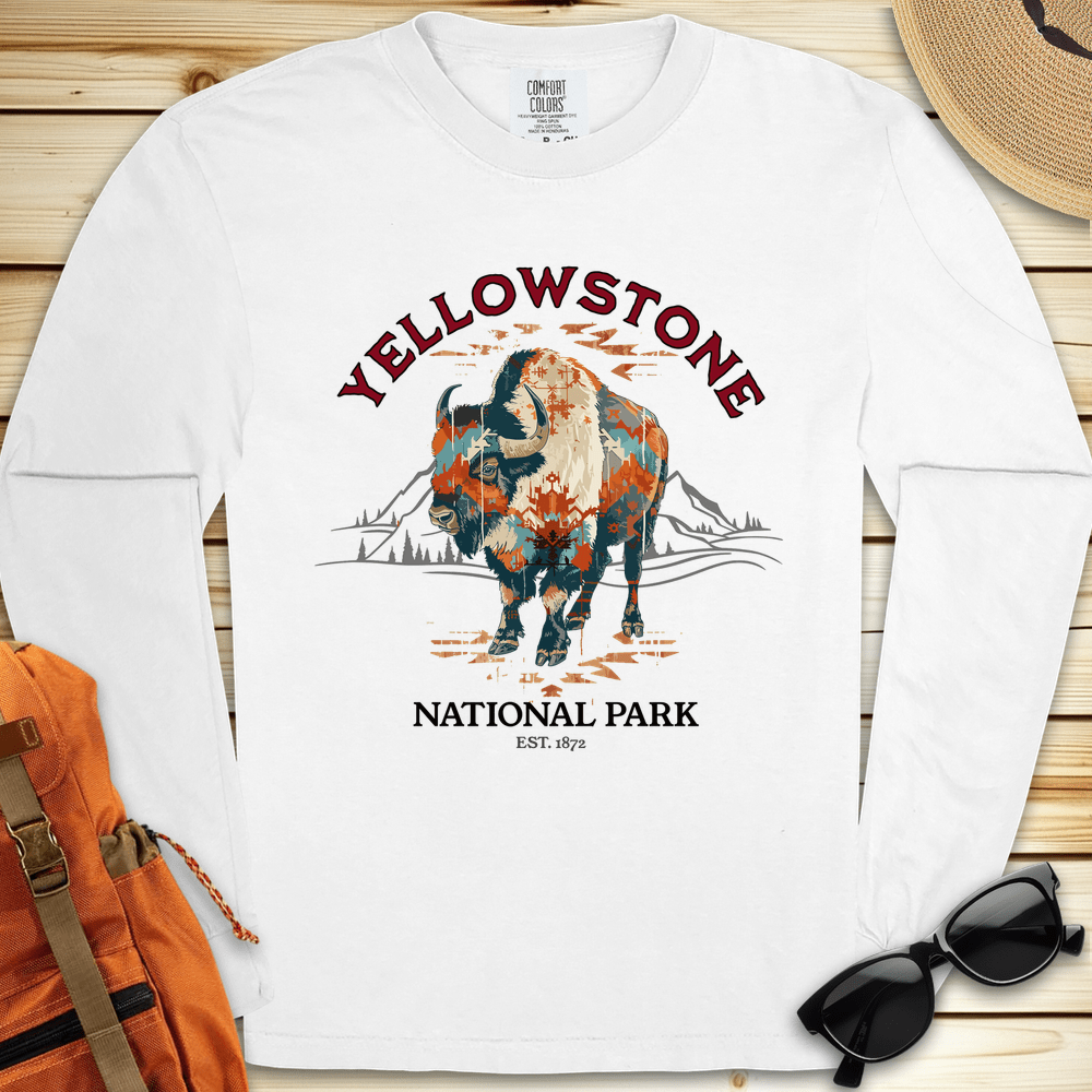 Yellowstone National Park Bison Long Sleeve Tshirt