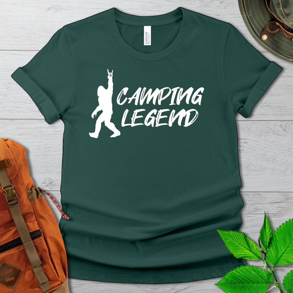 Bigfoot Camping Legend Tshirt