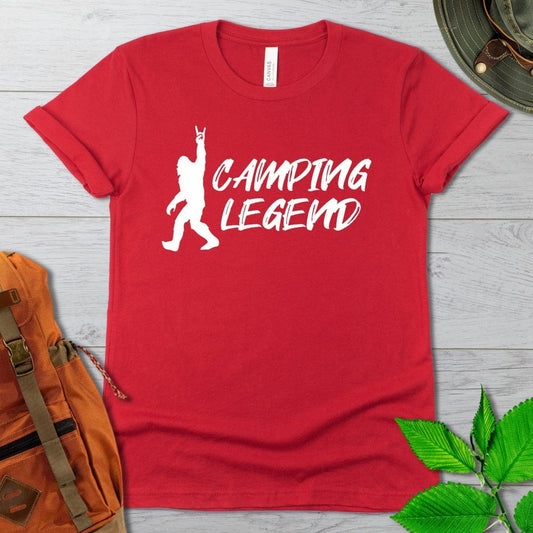 Bigfoot Camping Legend Tshirt