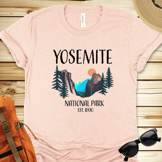 Yosemite National Park Illustration Tshirt
