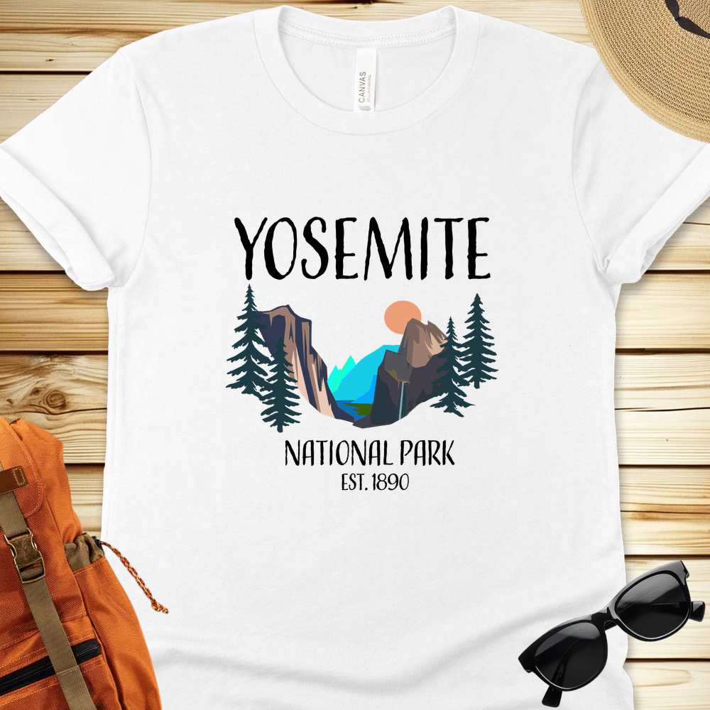 Yosemite National Park Illustration Tshirt