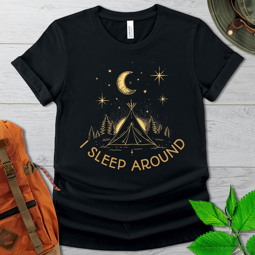 I Sleep Around Camping Tshirt