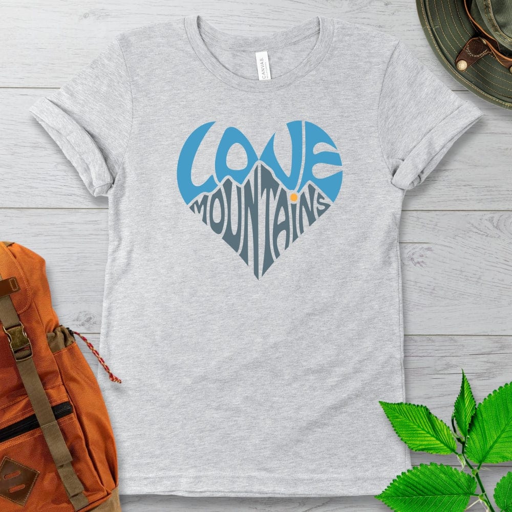 Love Mountains Heart Tshirt